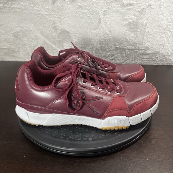 Kuru Quantum Women's Size 9.5 Maroon Red Comfort Work Leather Shoes NO INSOLES - Picture 1 of 10